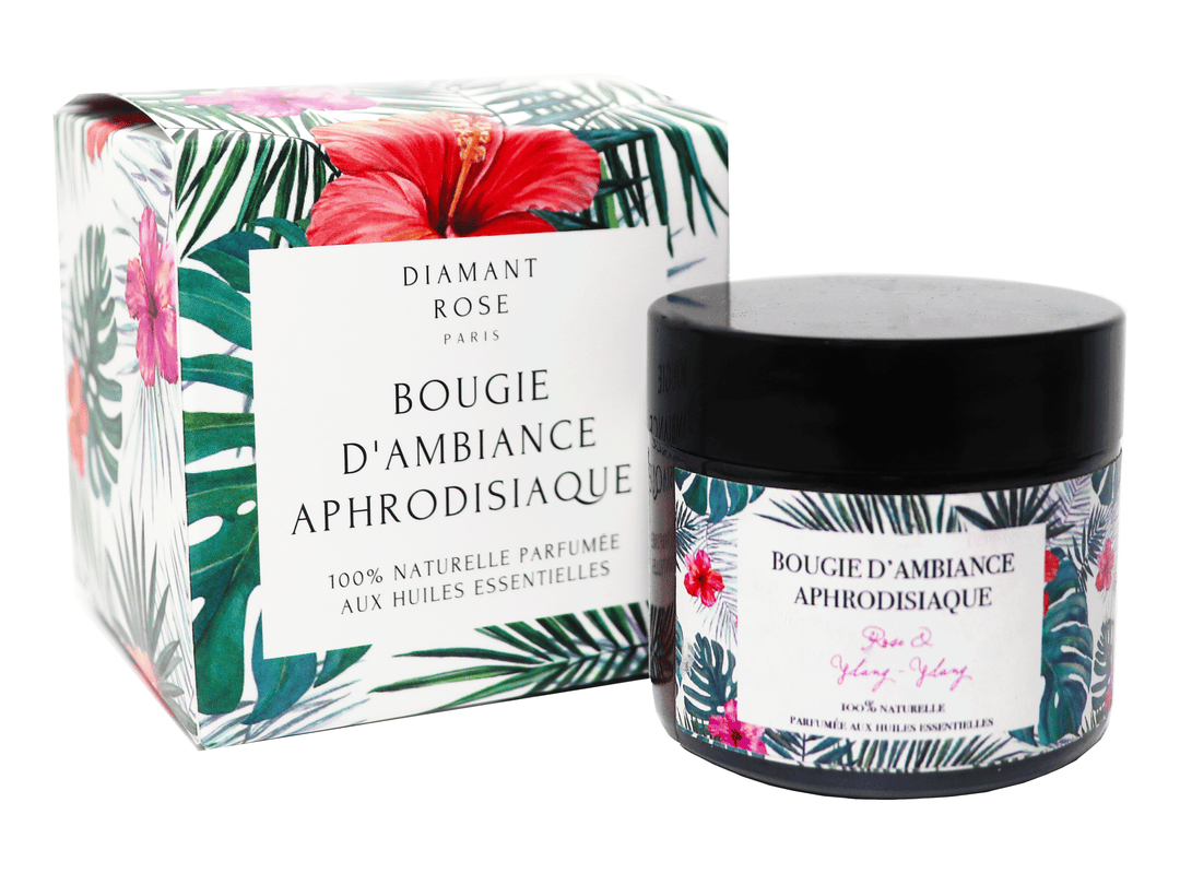 Bougie d'Ambiance Aphrodisiaque aux Huiles Essentielles